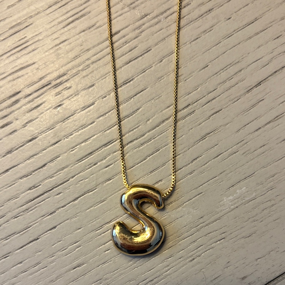 NWT Chic Gold 'S' Pendant Necklace